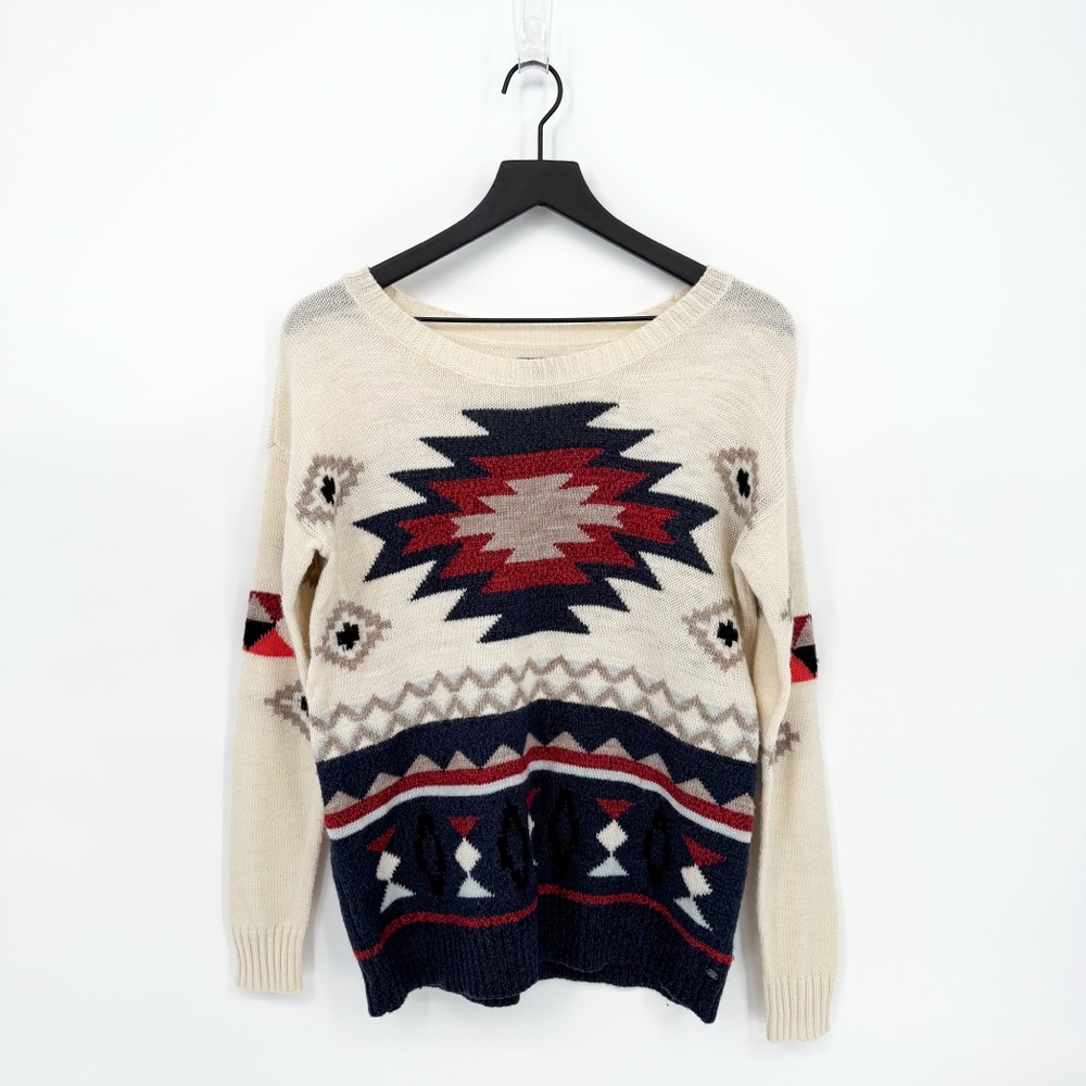 ☀️ 3/$25 American Eagle Prescott Aztec Wool Blend Sweater Small